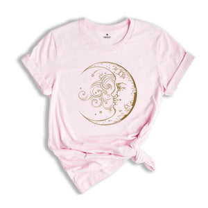Boho Moon Shirt, Moon Phases T-shirt, Vintage Moon Shirt, Women Boho Moon Gift Shirt, Moon Lover Shirt
