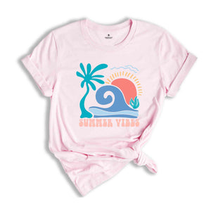 Boho Summer Vibes Shirt, Summer Vibes Shirt, Summer Shirt, Beach Shirt, Cute Summer Shirt, Sunshine Shirt, Vacation Shirt, Palm Shirt