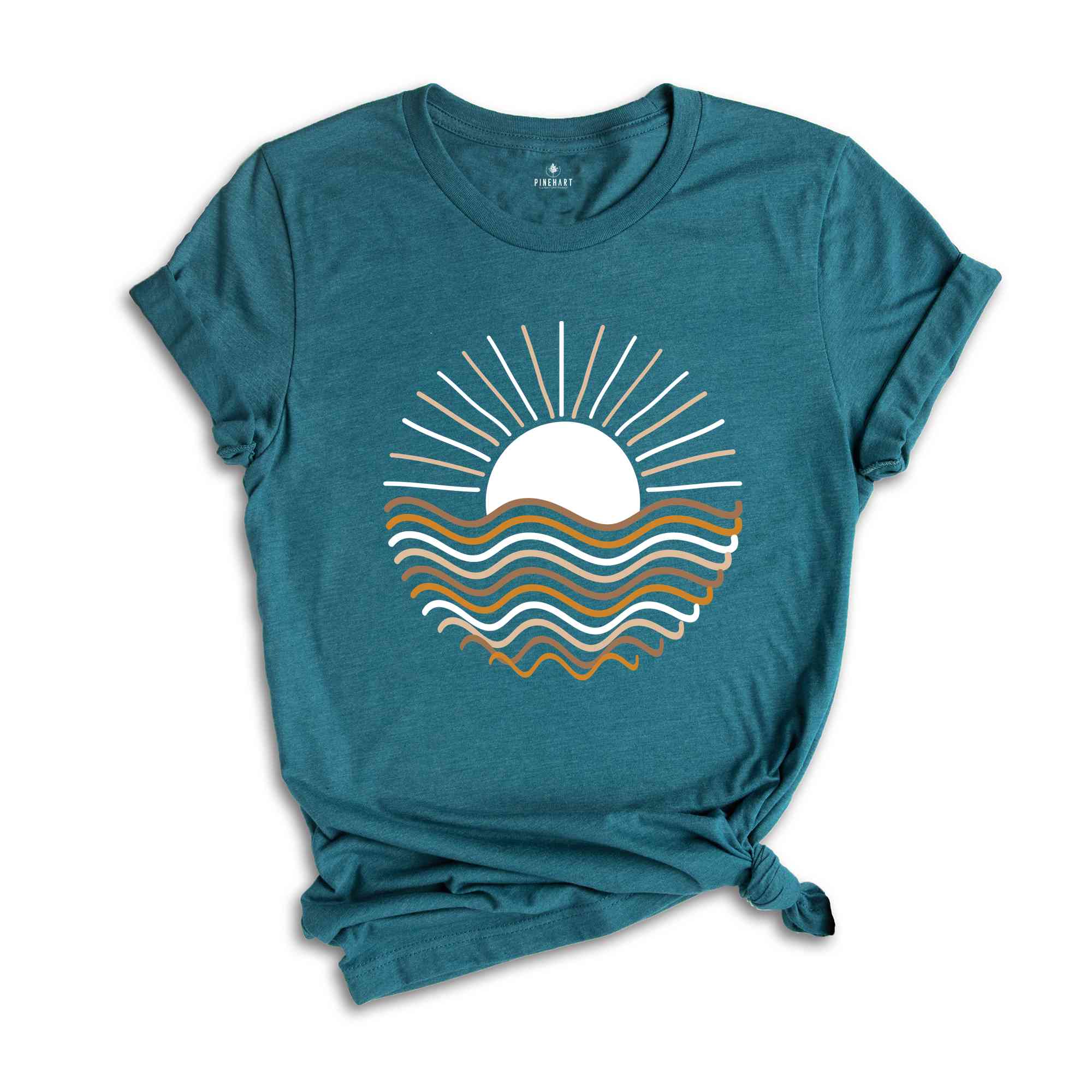 Boho Sunset Shirt, Waves Sunset Shirt, Wave Sunset Shirt, Surfing Inspired Shirt, Surfer Girl Shirt, Beachy Vibes Shirt, Vacation Shirt