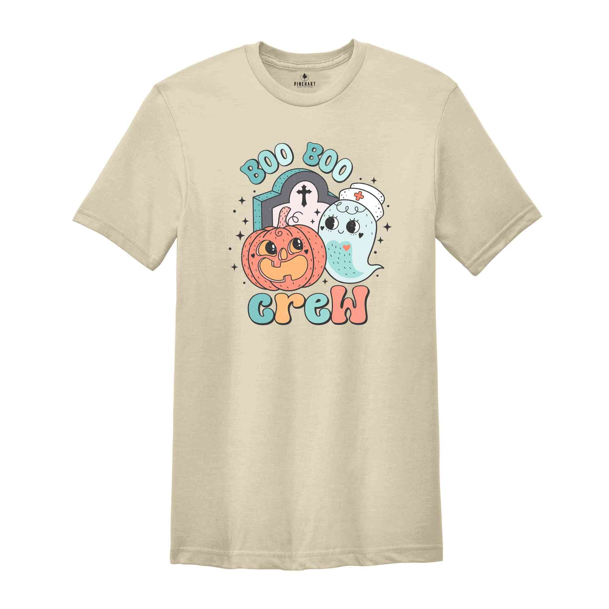 Boo Boo Crew Shirt, Halloween Shirt, Spooky Pumpkin Shirt, Halloween Party Shirt, Retro Halloween Shirt