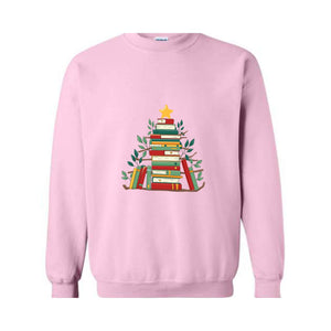 Book Christmas Tree Sweatshirt, Book Lover Gift, Christmas Tree T-Shirt, Book Lover Shirt, Christmas Bookworm, Bookish Christmas Gift, Liter