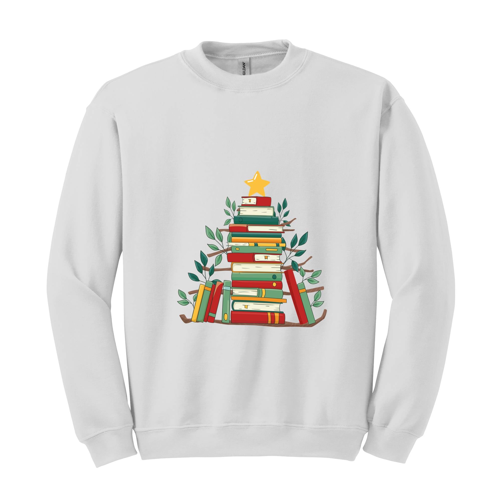 Book Christmas Tree Sweatshirt, Book Lover Gift, Christmas Tree T-Shirt, Book Lover Shirt, Christmas Bookworm, Bookish Christmas Gift, Liter