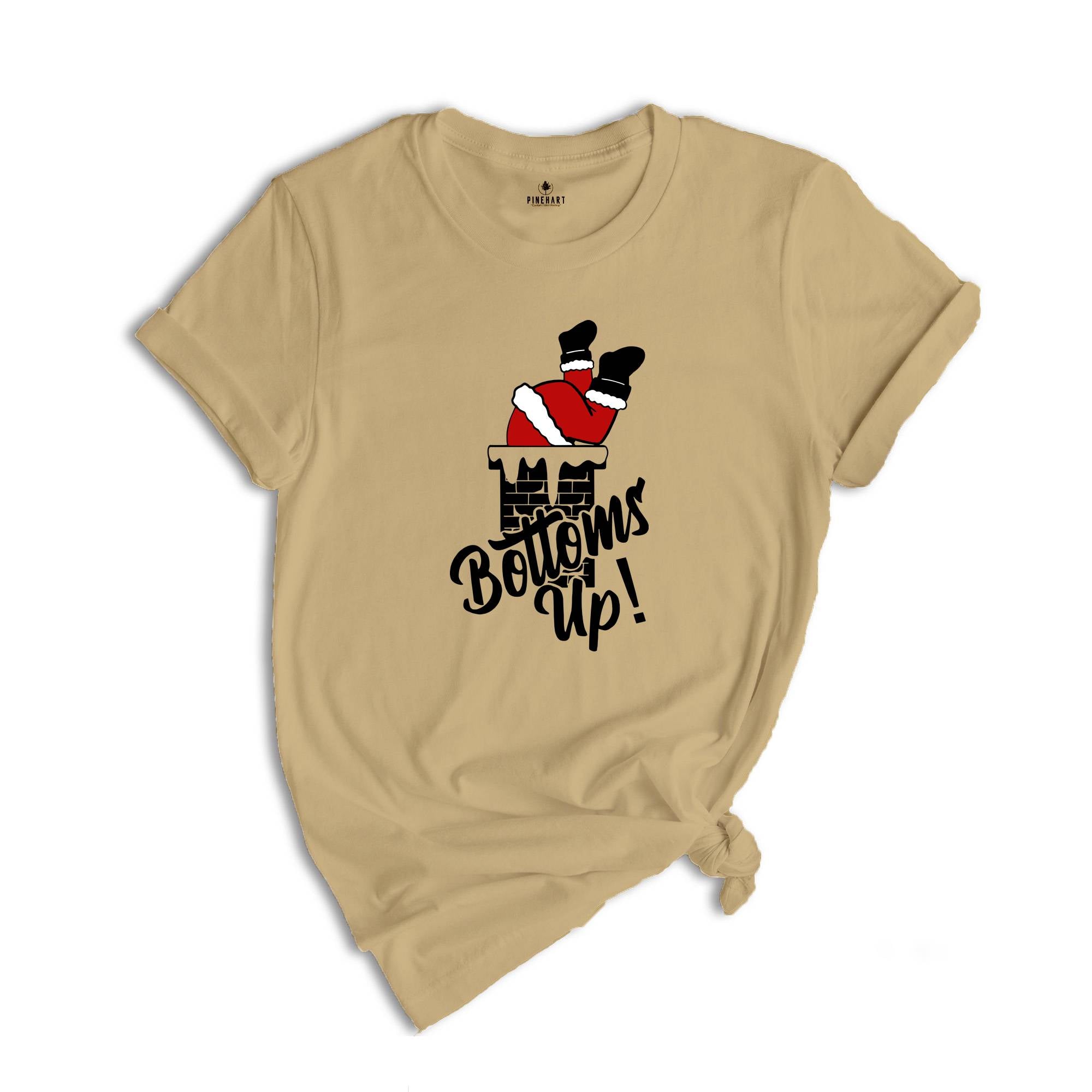 Bottoms Up Santa Chimney Shirt, Christmas Party T-shirt, Funny Santa Shirt, Family Reunion, Christmas Gift, Xmas Outfit