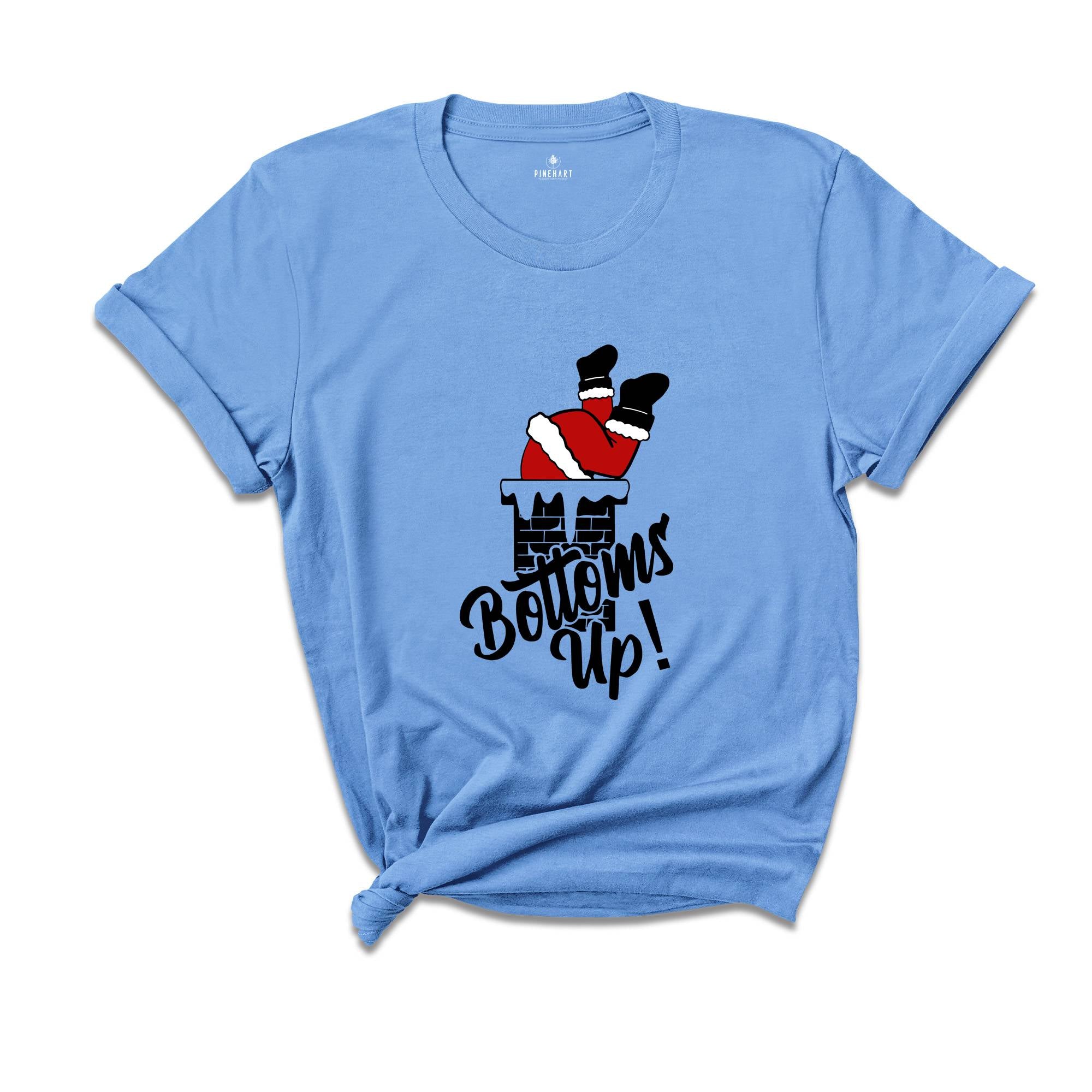 Bottoms Up Santa Chimney Shirt, Christmas Party T-shirt, Funny Santa Shirt, Family Reunion, Christmas Gift, Xmas Outfit