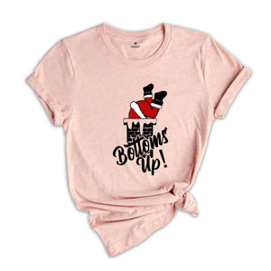 Bottoms Up Santa Chimney Shirt, Christmas Party T-shirt, Funny Santa Shirt, Family Reunion, Christmas Gift, Xmas Outfit