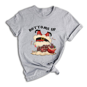 Bottoms Up Shirt, Santa Chimney Shirt, Christmas Sweatshirt, Xmas Party Shirt, Funny Santa Shirt, Family Reunion, Christmas Gift