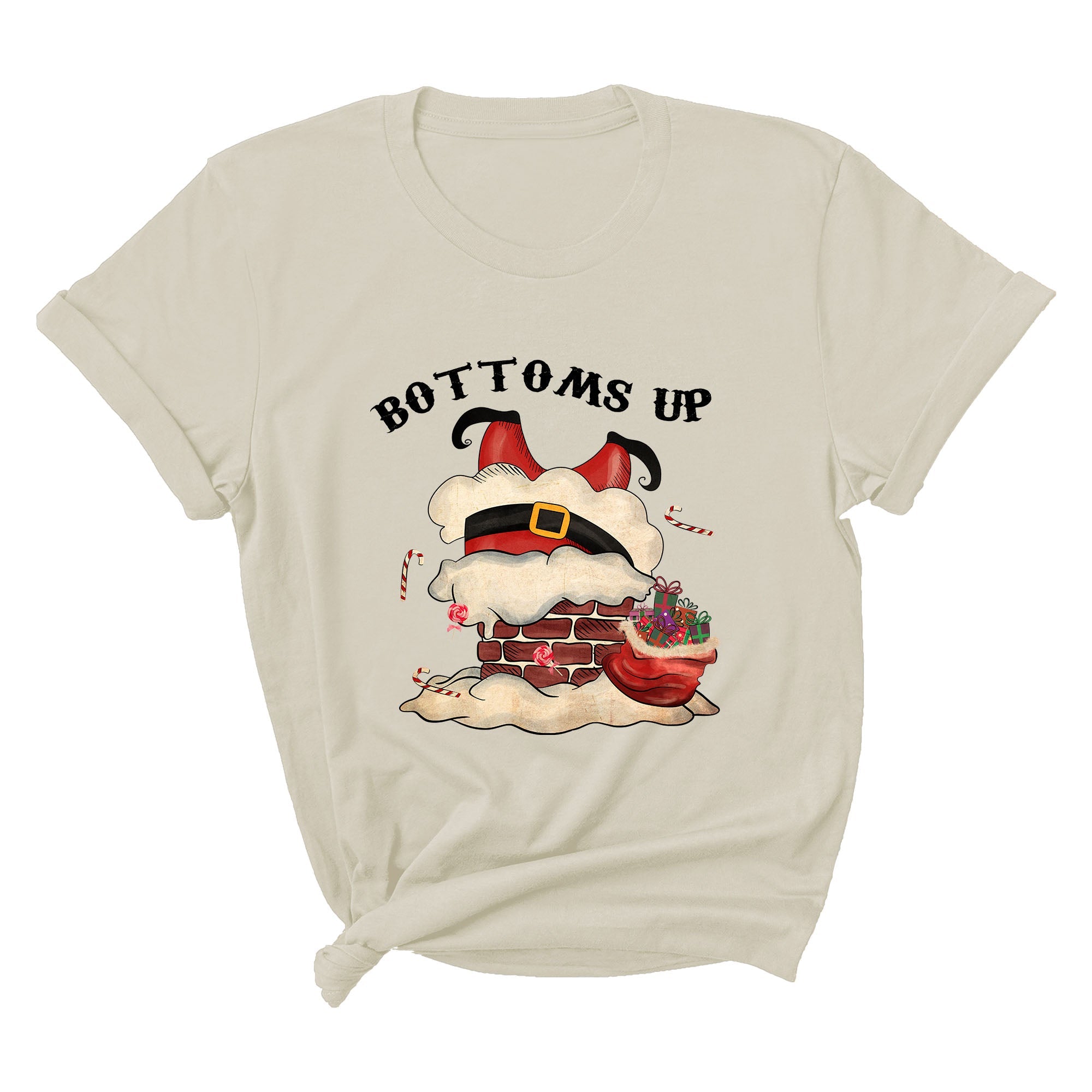 Bottoms Up Shirt, Santa Chimney Shirt, Christmas Sweatshirt, Xmas Party Shirt, Funny Santa Shirt, Family Reunion, Christmas Gift