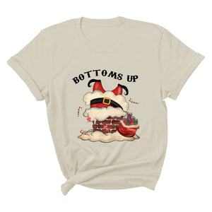 Bottoms Up Shirt, Santa Chimney Shirt, Christmas Sweatshirt, Xmas Party Shirt, Funny Santa Shirt, Family Reunion, Christmas Gift