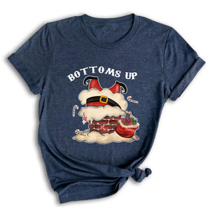 Bottoms Up Shirt, Santa Chimney Shirt, Christmas Sweatshirt, Xmas Party Shirt, Funny Santa Shirt, Family Reunion, Christmas Gift