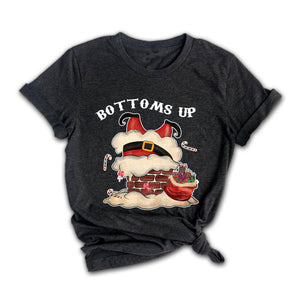 Bottoms Up Shirt, Santa Chimney Shirt, Christmas Sweatshirt, Xmas Party Shirt, Funny Santa Shirt, Family Reunion, Christmas Gift