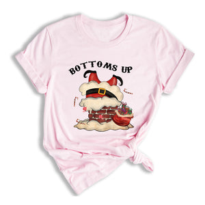 Bottoms Up Shirt, Santa Chimney Shirt, Christmas Sweatshirt, Xmas Party Shirt, Funny Santa Shirt, Family Reunion, Christmas Gift