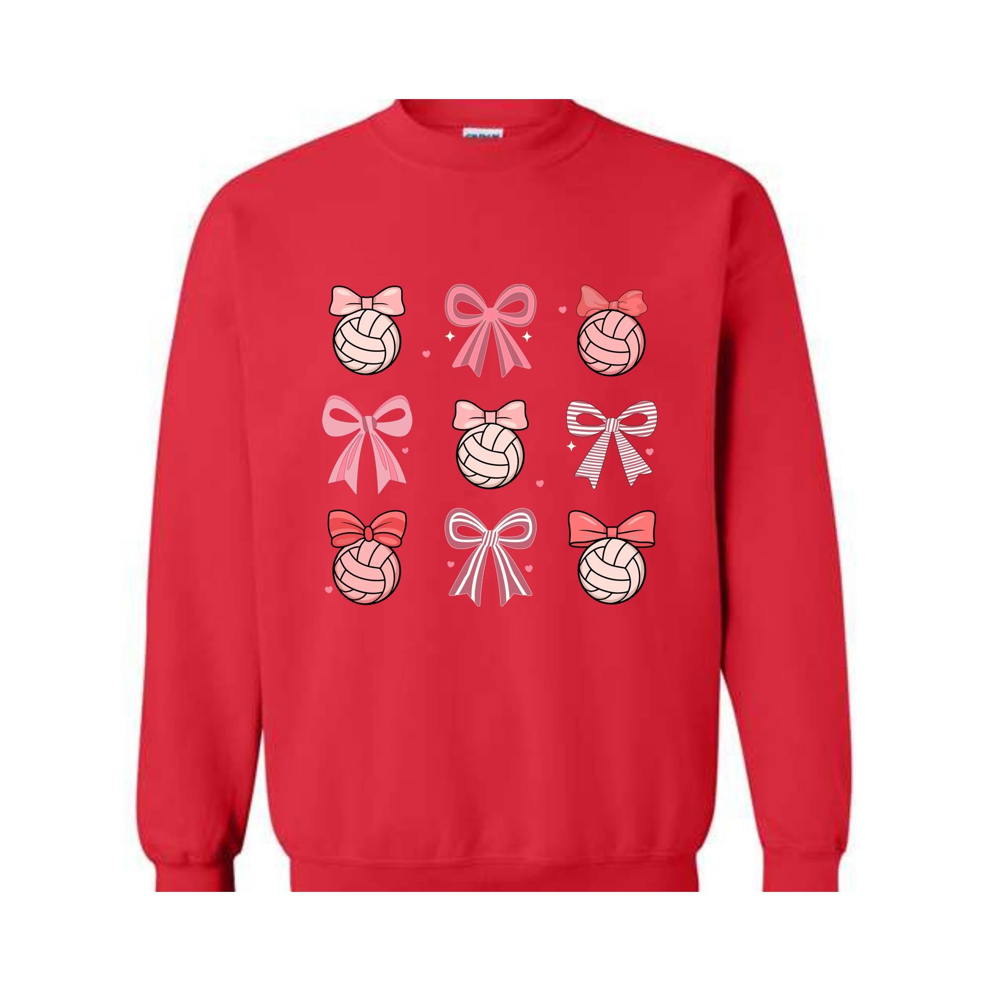 Bow Volleyball Sweatshirt, Volleyball Bow Hoodie, Coquette Volleyball Hoodie, Volleyball Mom Hoodie, Trendy Mom Hoodie