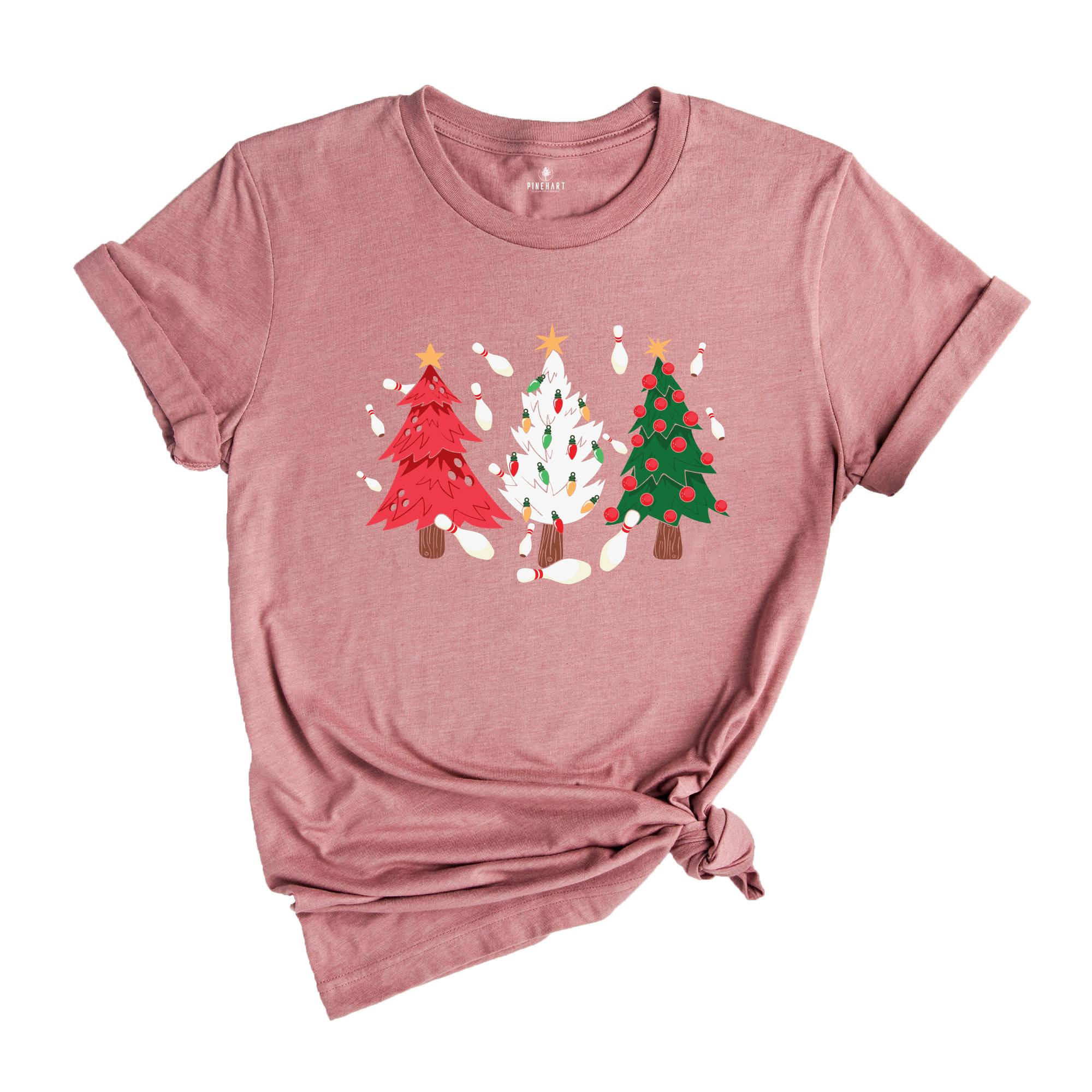 Bowling Christmas Tree Shirt, Bowling Lover Tee, Just A Girl Who Loves Bowling, Christmas Gifts For Bowling Lover, Christmas Outfit