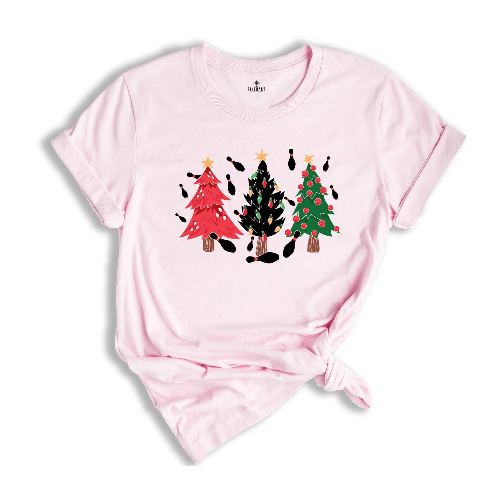 Bowling Christmas Tree Shirt, Bowling Lover Tee, Just A Girl Who Loves Bowling, Christmas Gifts For Bowling Lover, Christmas Outfit