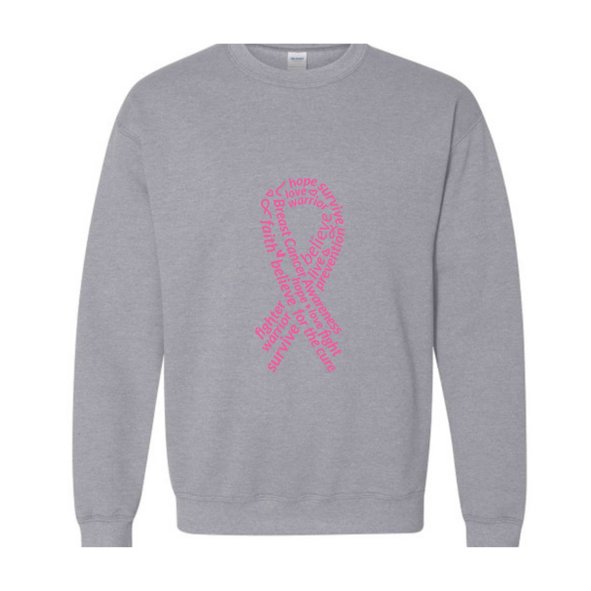 Breast Cancer Awareness Sweatshirt, Hope Sweater, Pink Ribbon Cancer , Cancer Survivor Sweatshirt, Mental Health