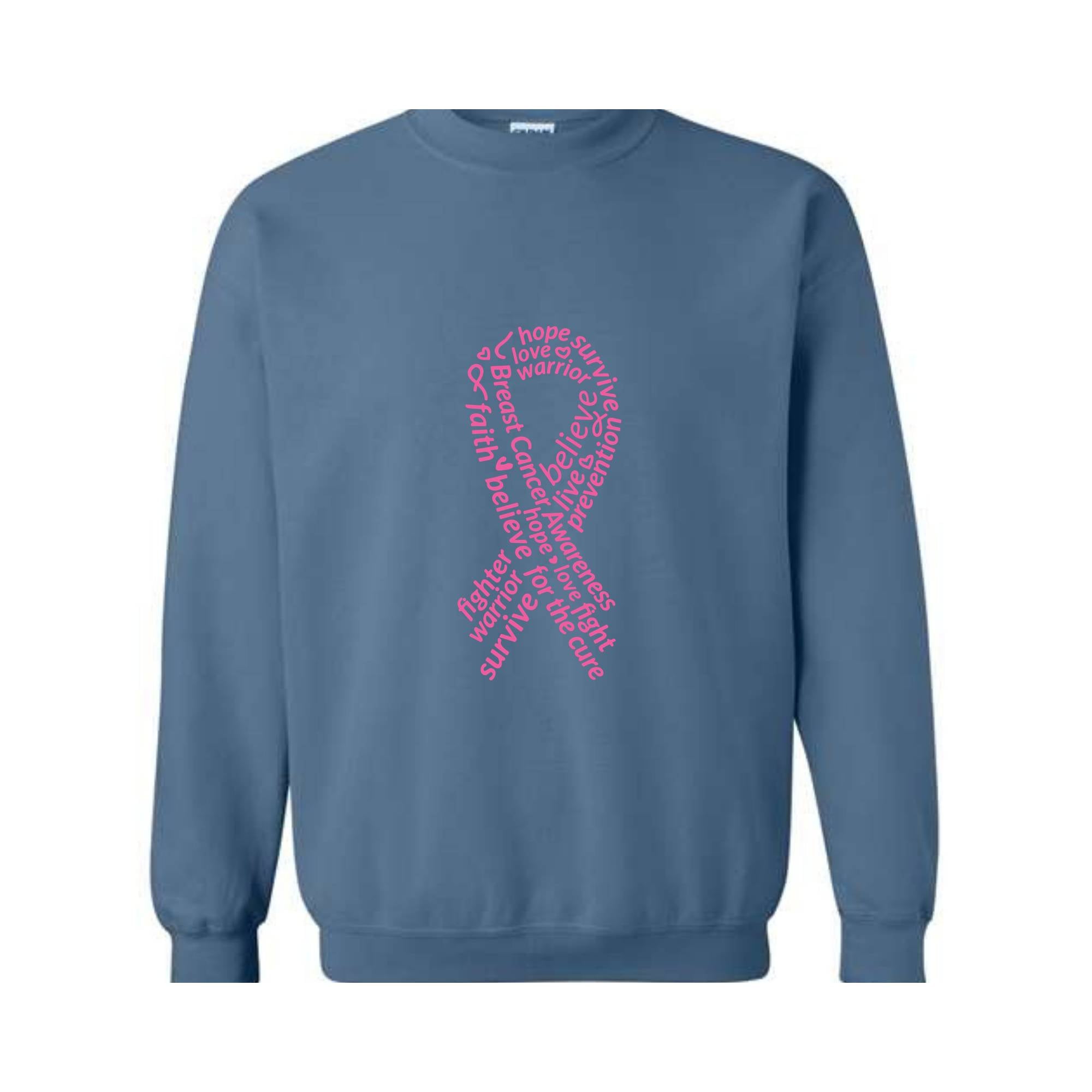 Breast Cancer Awareness Sweatshirt, Hope Sweater, Pink Ribbon Cancer , Cancer Survivor Sweatshirt, Mental Health
