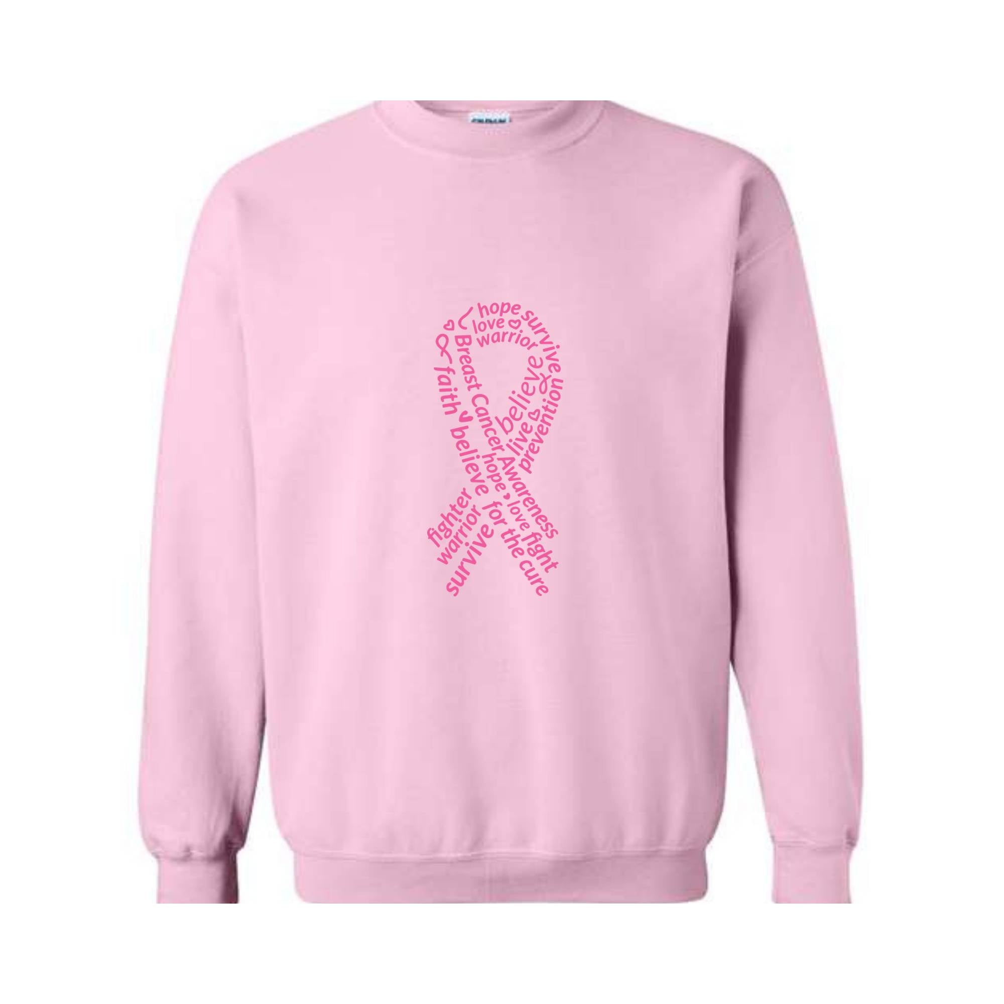 Breast Cancer Awareness Sweatshirt, Hope Sweater, Pink Ribbon Cancer , Cancer Survivor Sweatshirt, Mental Health