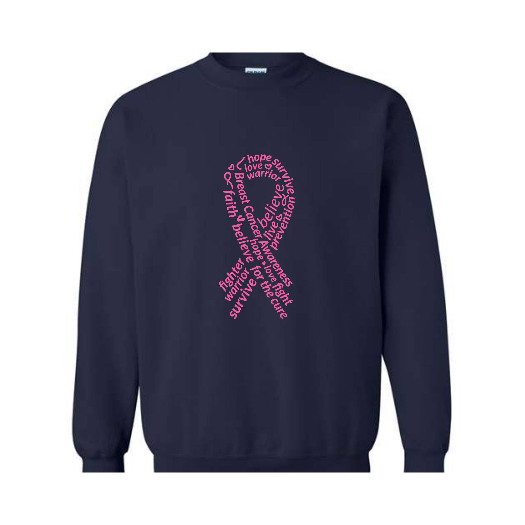 Breast Cancer Awareness Sweatshirt, Hope Sweater, Pink Ribbon Cancer , Cancer Survivor Sweatshirt, Mental Health