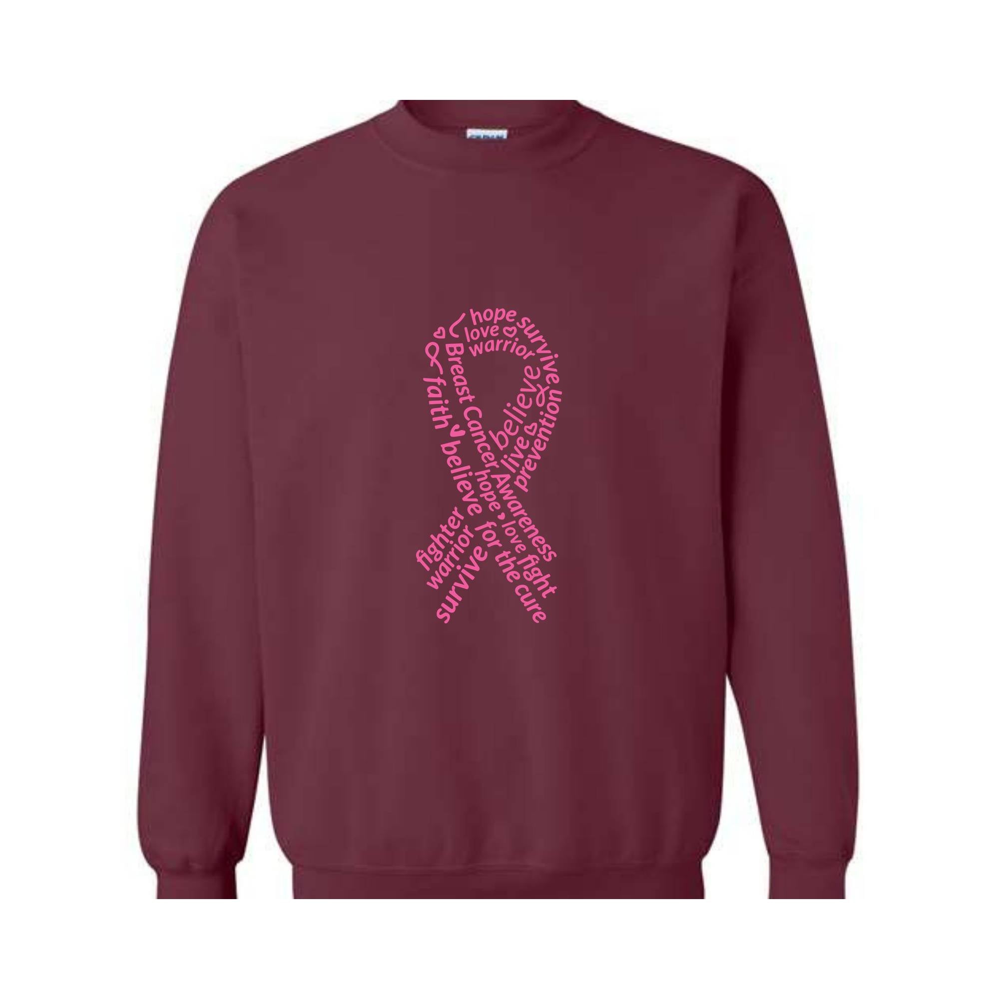 Breast Cancer Awareness Sweatshirt, Hope Sweater, Pink Ribbon Cancer , Cancer Survivor Sweatshirt, Mental Health