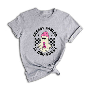 Breast Cancer Is Boo Sheet Shirt, Retro Breast Cancer Shirt, Breast Cancer Awareness Shirt, Halloween Pink Ghost Shirt, Halloween Shirt