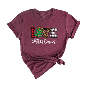 Buffalo Plaid Love Christmas T-Shirt, Funny Christmas shirt, Christmas Gift, Christmas 2026 Shirt, Christmas Tree Shirt