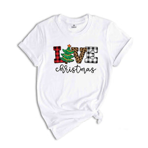 Buffalo Plaid Love Christmas T-Shirt, Funny Christmas shirt, Christmas Gift, Christmas 2026 Shirt, Christmas Tree Shirt