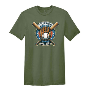 Busy Raising Ballers Shirt, Baseball Lover Shirt, Baseball Love Tees, Vintage Baseball Shirt, Funny Baseball Shirt, Baseball Coach Shirt