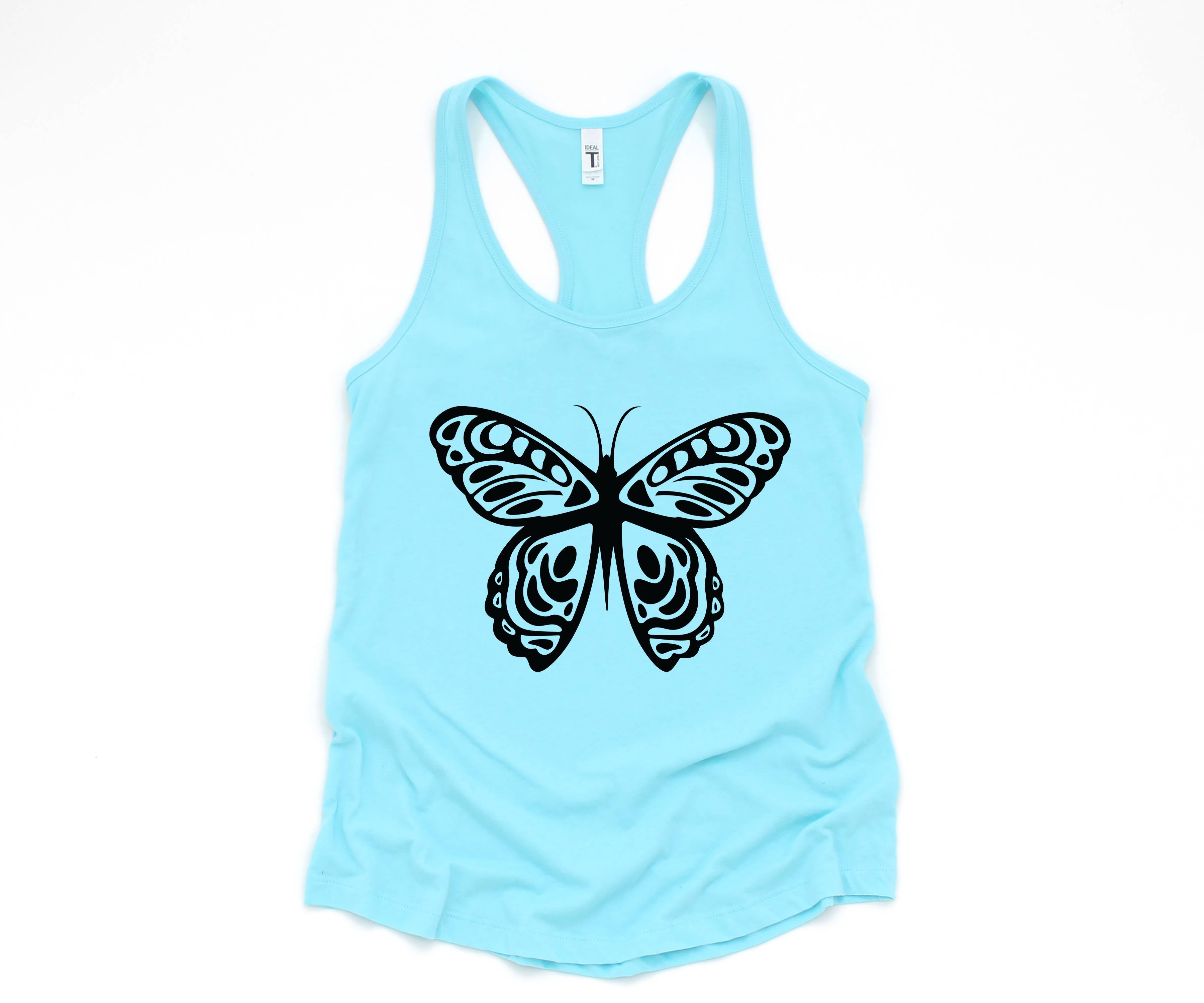 Butterfly Tank Top, Doodled Butterfly Tank Top, Insect Tank Top, Doodles Tank Top, Nature Tank Top, Summer Tank Top, Yoga Tank Top