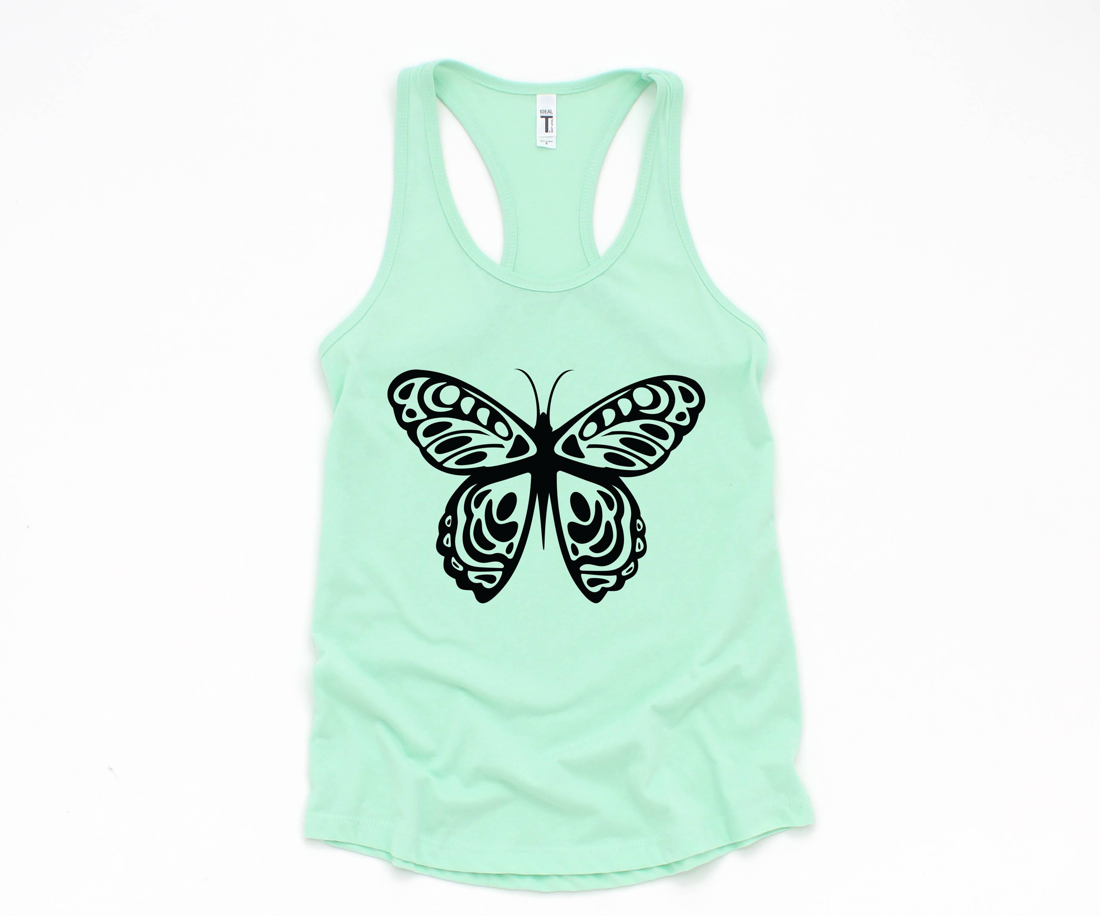 Butterfly Tank Top, Doodled Butterfly Tank Top, Insect Tank Top, Doodles Tank Top, Nature Tank Top, Summer Tank Top, Yoga Tank Top