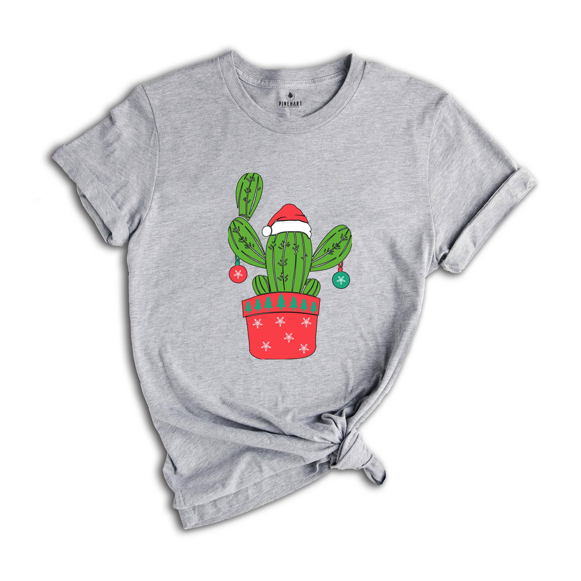 Cactus Christmas Tree, Cactus Shirt, Western Christmas Tree Shirt, Christmas Vibes Tee, Christmas Gift