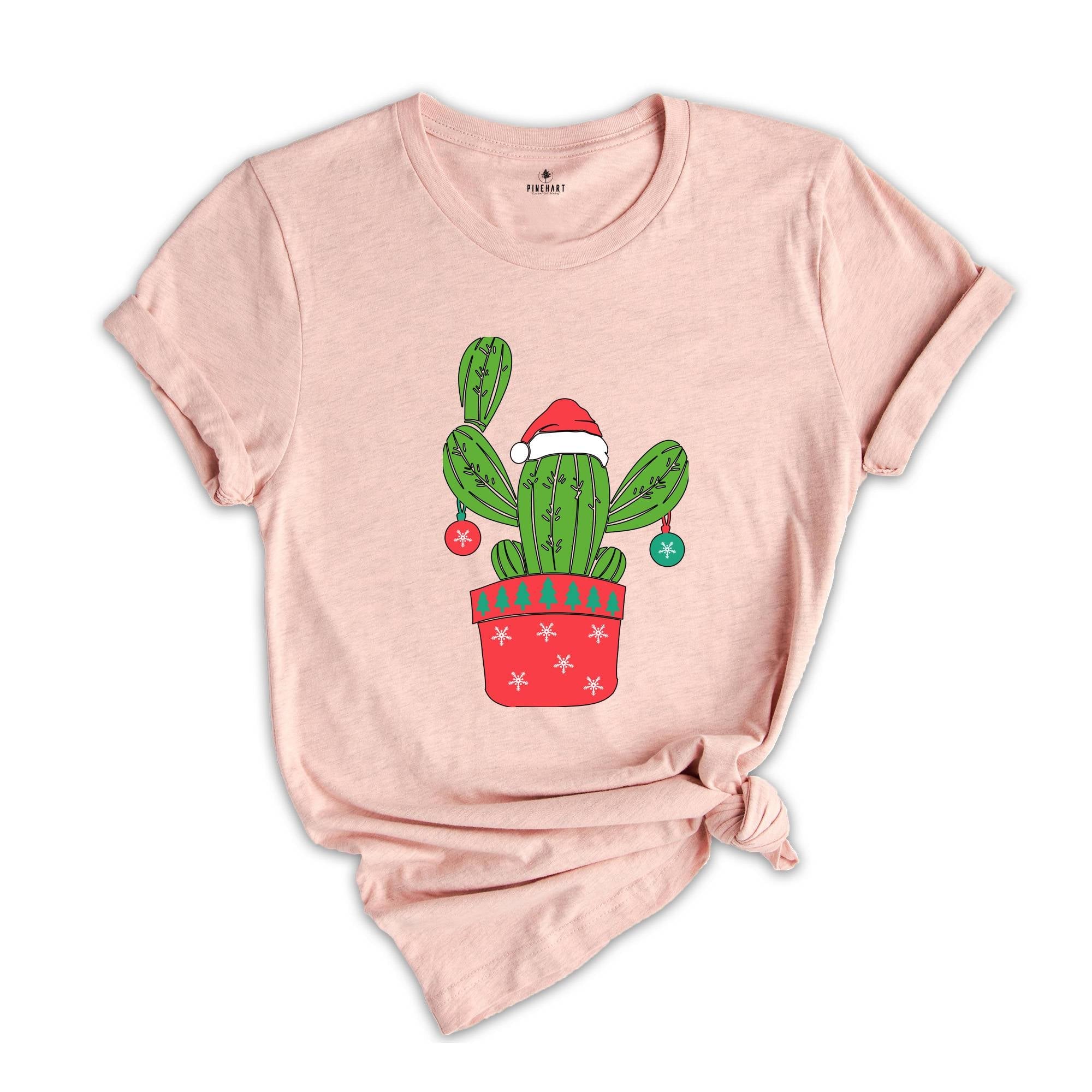 Cactus Christmas Tree, Cactus Shirt, Western Christmas Tree Shirt, Christmas Vibes Tee, Christmas Gift