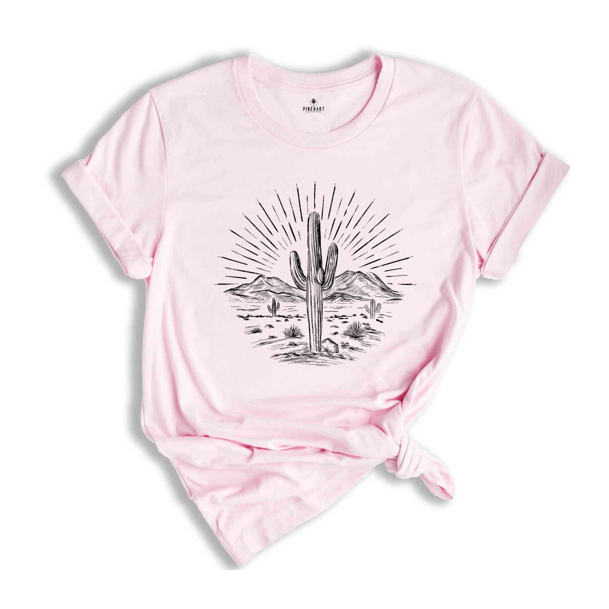 Cactus T-Shirt, Desert Life Shirt, Camping Shirt, Desert Life Lovers, Desert Landscape Tee, Country Shirt
