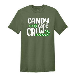 Candy Cane Crew Shirt, Christmas Crew T-Shirt, Christmas Family Matching Tee, Holiday Apparel, Christmas T-Shirt