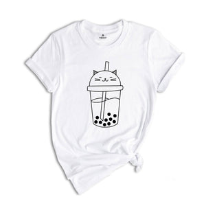 Cat Boba Shirt, Cute Boba Bubble Shirt, Cat Tea Lovers Shirt, Cute Kawaii Shirt, Cat Mom Shirt, Funny Cat Tee