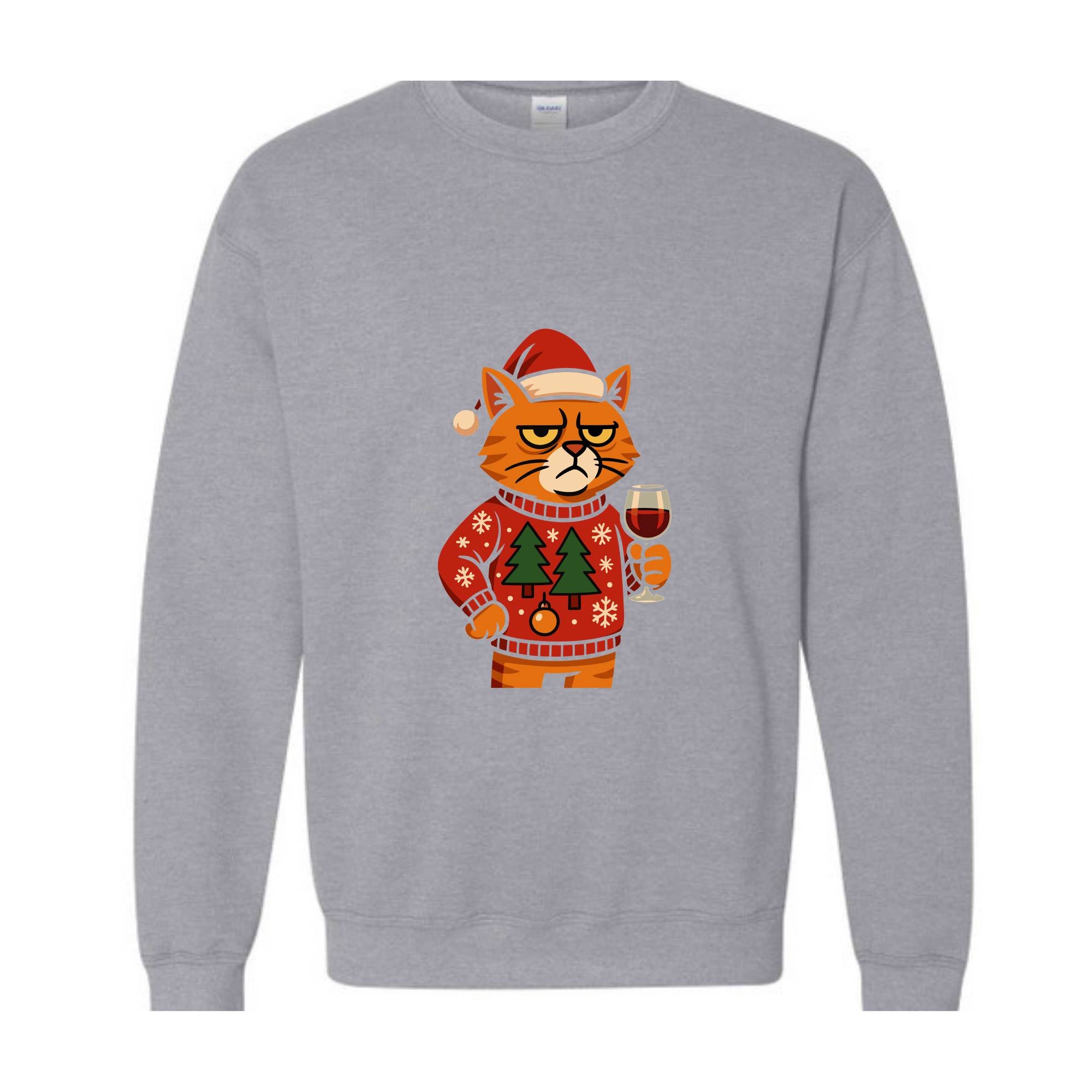 Cat Christmas Sweatshirt, Cat Mom Christmas Gift, Cool Holiday Hoodie, Funny Christmas Cat Hoodie, Cat Lover Christmas Gift