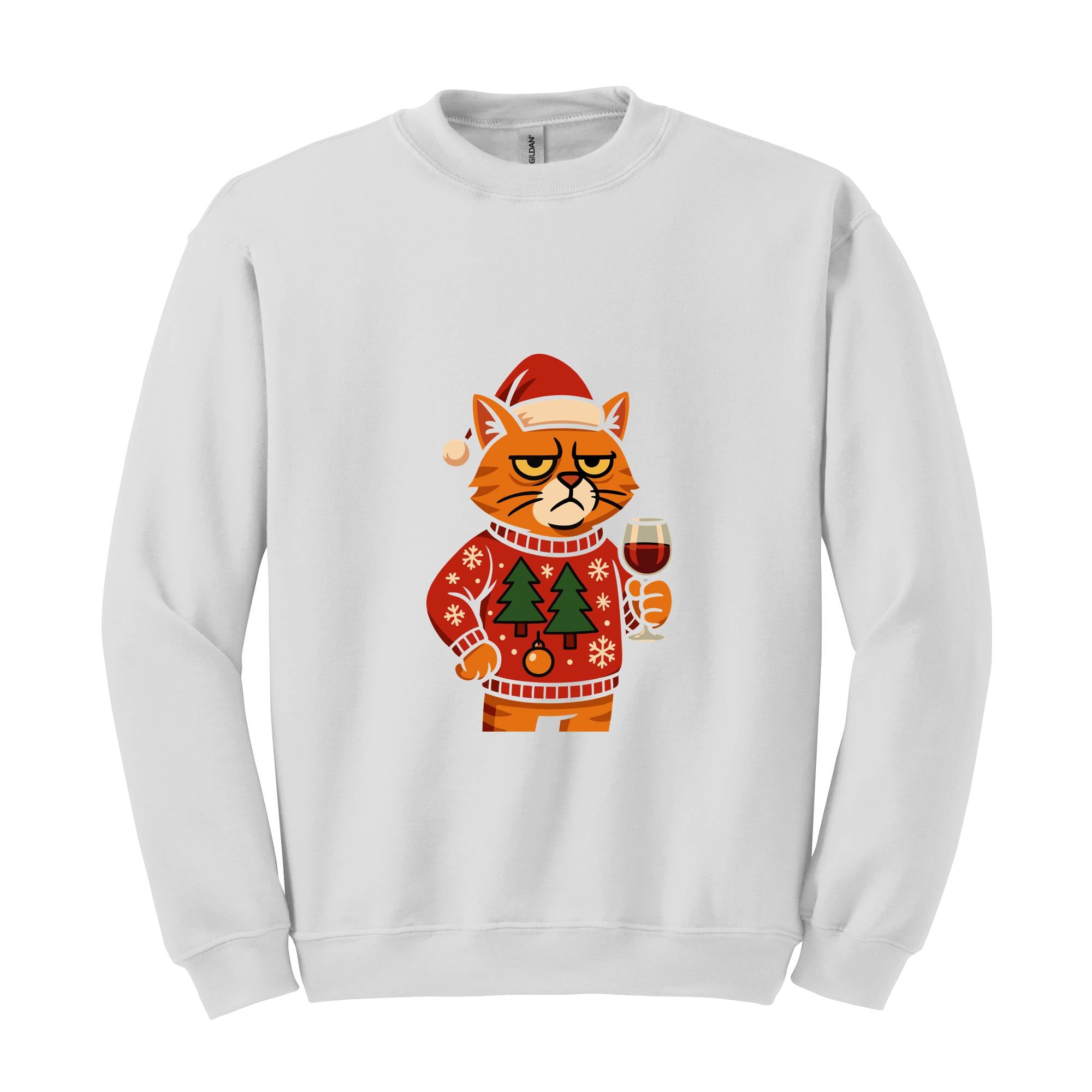 Cat Christmas Sweatshirt, Cat Mom Christmas Gift, Cool Holiday Hoodie, Funny Christmas Cat Hoodie, Cat Lover Christmas Gift