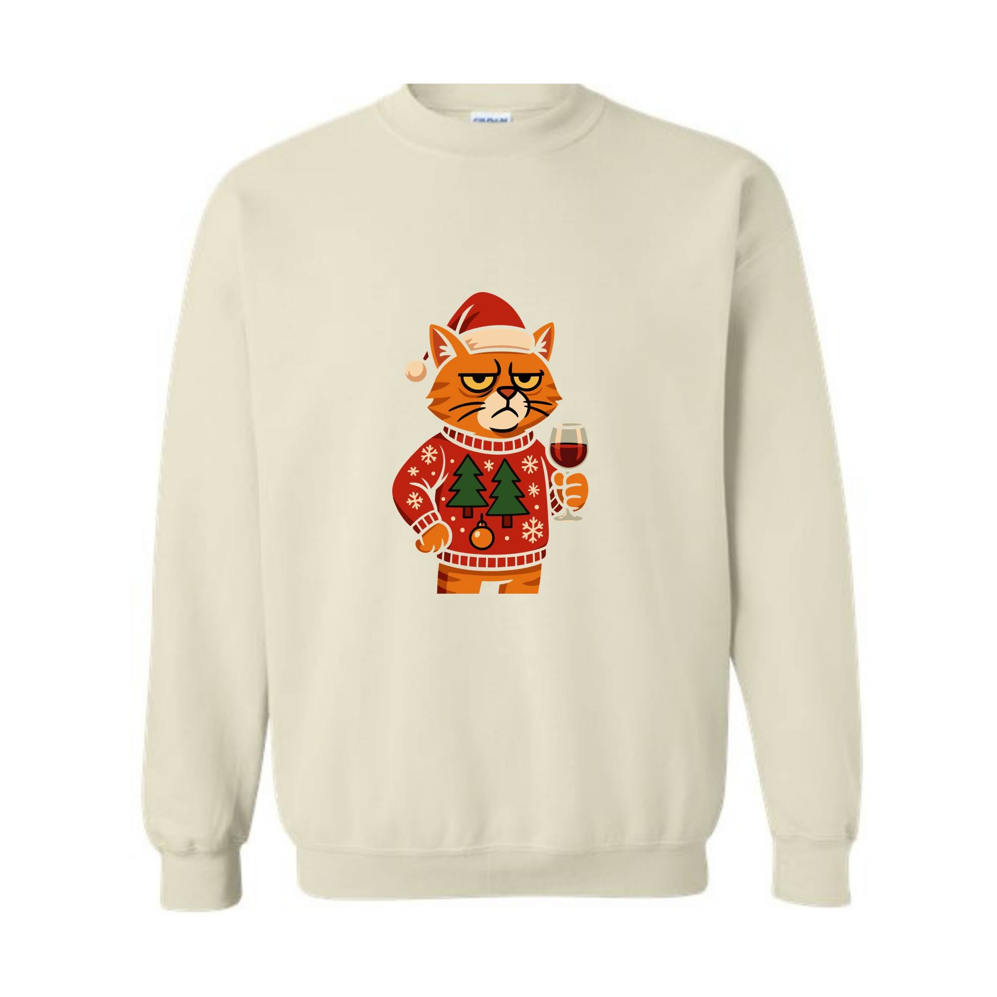 Cat Christmas Sweatshirt, Cat Mom Christmas Gift, Cool Holiday Hoodie, Funny Christmas Cat Hoodie, Cat Lover Christmas Gift