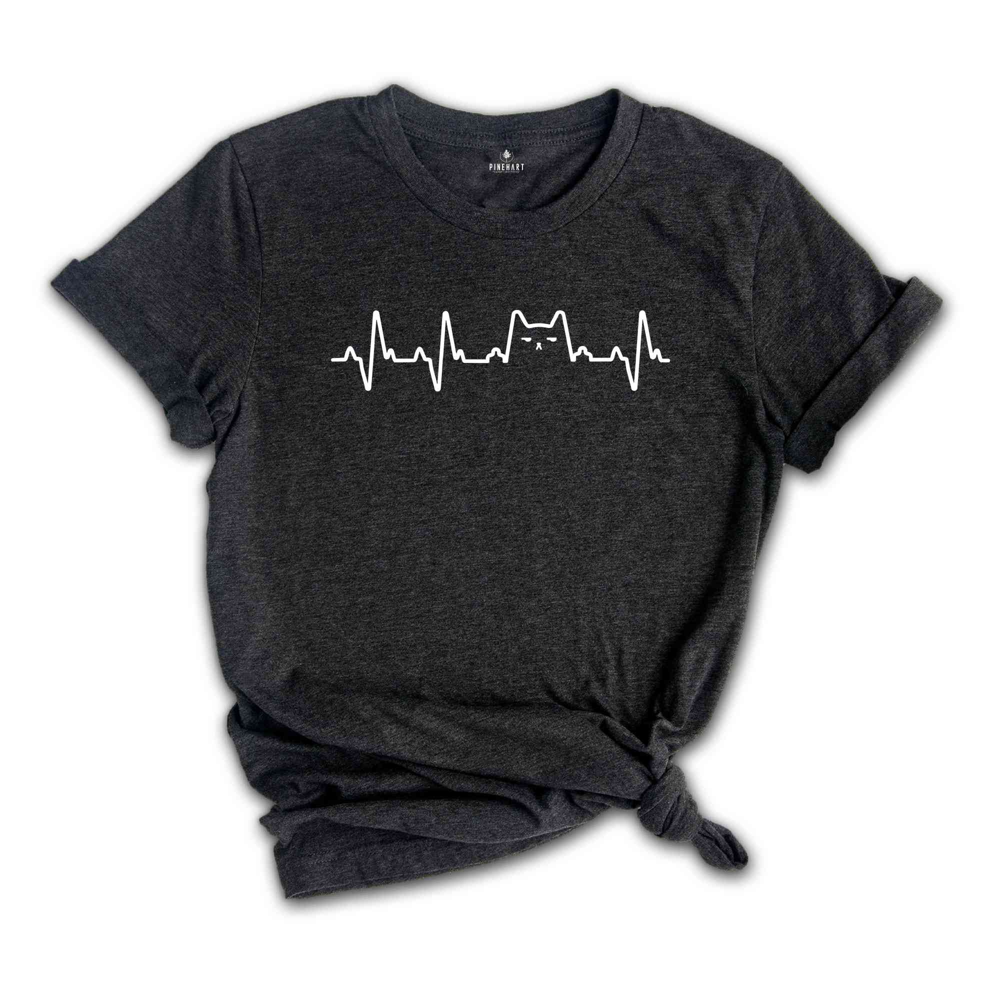 Cat Heartbeat Shirt, Veterinarian Shirt, Cat Lover Shirt, Cat Mom Gift, Gift for Veterinarian, Gift for Cat Lover