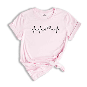 Cat Heartbeat Shirt, Veterinarian Shirt, Cat Lover Shirt, Cat Mom Gift, Gift for Veterinarian, Gift for Cat Lover