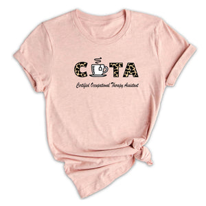 Certified Occupational Therapy Assistant Shirt, Leopard Pattern COTA Shirt, Christmas OT Tee, Occupational Therapist Gift