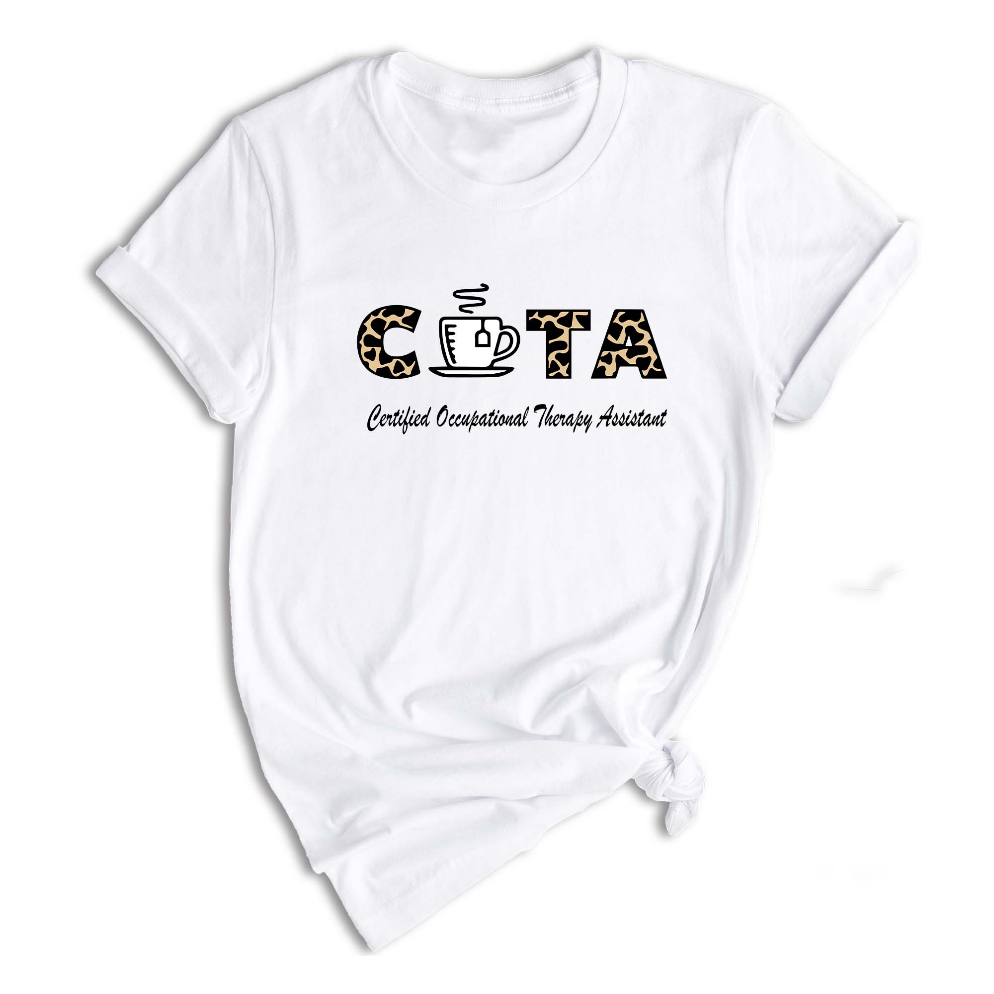 Certified Occupational Therapy Assistant Shirt, Leopard Pattern COTA Shirt, Christmas OT Tee, Occupational Therapist Gift