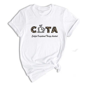 Certified Occupational Therapy Assistant Shirt, Leopard Pattern COTA Shirt, Christmas OT Tee, Occupational Therapist Gift