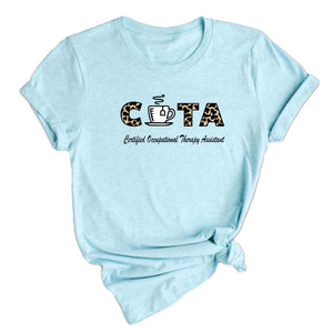 Certified Occupational Therapy Assistant Shirt, Leopard Pattern COTA Shirt, Christmas OT Tee, Occupational Therapist Gift