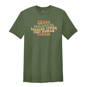 Chaos Coordinator Toddler Tamer Tiny Human Herder Shirt, Human Herder Tee, Funny Teacher Shirt, Cute Teacher Gift, Humorous Mom Shirt
