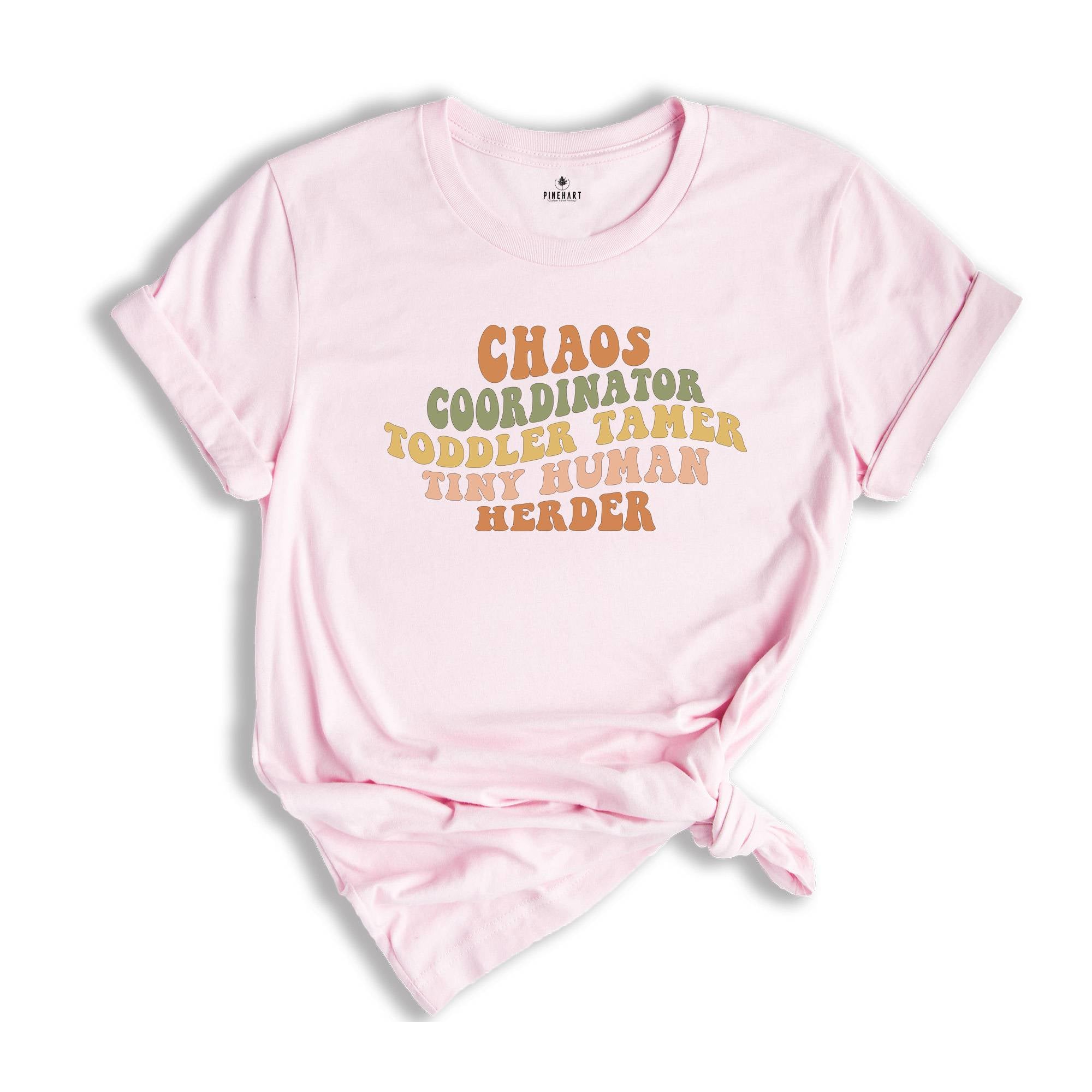 Chaos Coordinator Toddler Tamer Tiny Human Herder Shirt, Human Herder Tee, Funny Teacher Shirt, Cute Teacher Gift, Humorous Mom Shirt