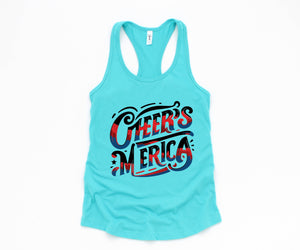 Cheers Merica Tank Top, 4th Of July Tank, Red White And Blue Tank Top, Merica Tank Top, summer tank tops, usa patriotic shirts