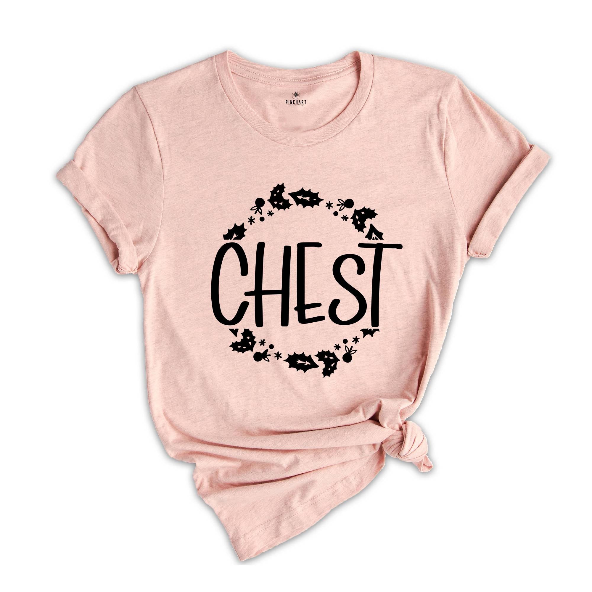 Chest Nuts Couples Christmas Shirts, Funny Christmas T-Shirts, Matching Christmas Shirts, Christmas Couple Tee, Holiday Matching Shirt