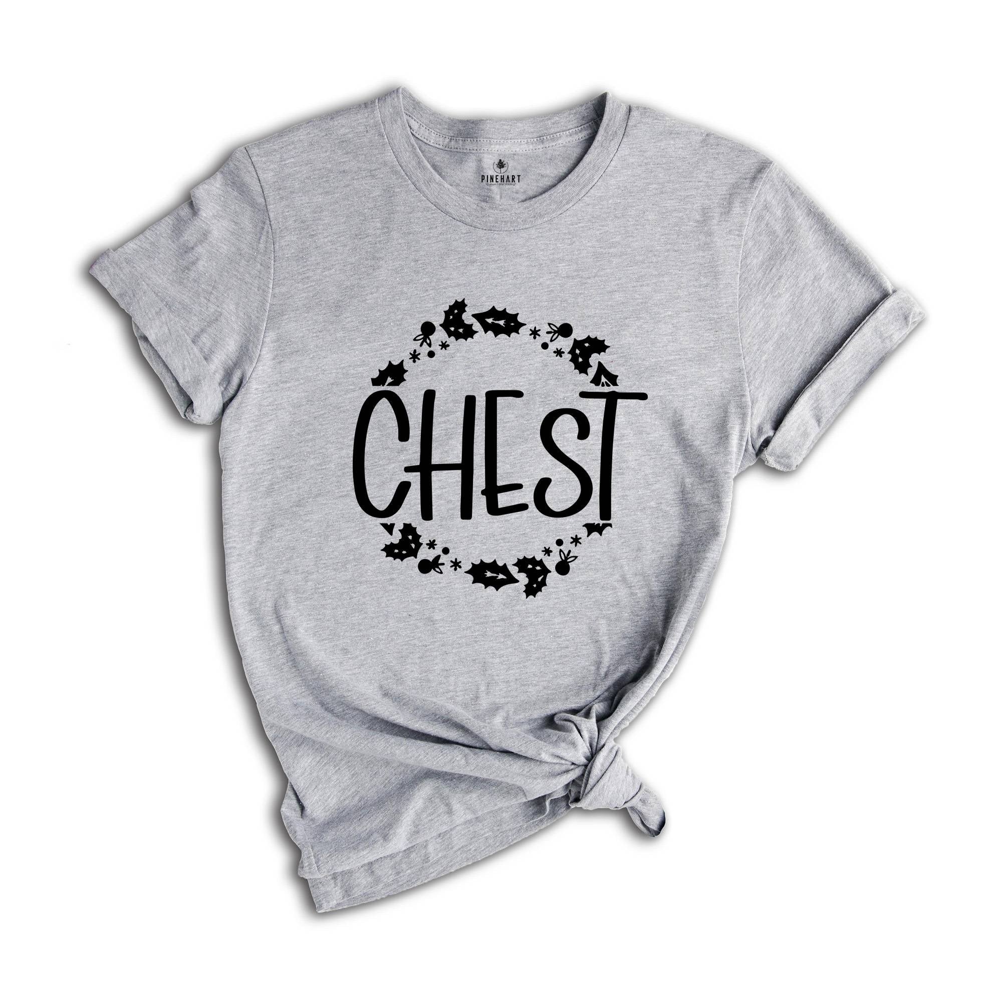 Chest Nuts Couples Christmas Shirts, Funny Christmas T-Shirts, Matching Christmas Shirts, Christmas Couple Tee, Holiday Matching Shirt