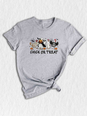 Chick Or Treat Shirt, Funny Halloween Chicken Shirt, Farm Animal Halloween, Spooky Season Shirt, Spooky Vibes Shirt, Halloween Ghost Tee