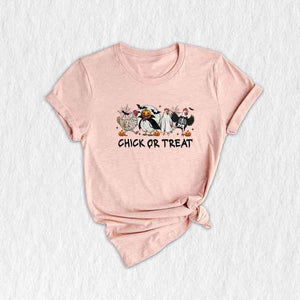 Chick Or Treat Shirt, Funny Halloween Chicken Shirt, Farm Animal Halloween, Spooky Season Shirt, Spooky Vibes Shirt, Halloween Ghost Tee
